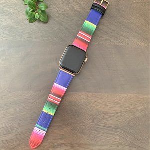 Serape Pattern Leather Apple Watch Band, 38/40 mm